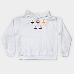 Sushi Adventures: Cartoon Sushi Rolls Set Kids Hoodie